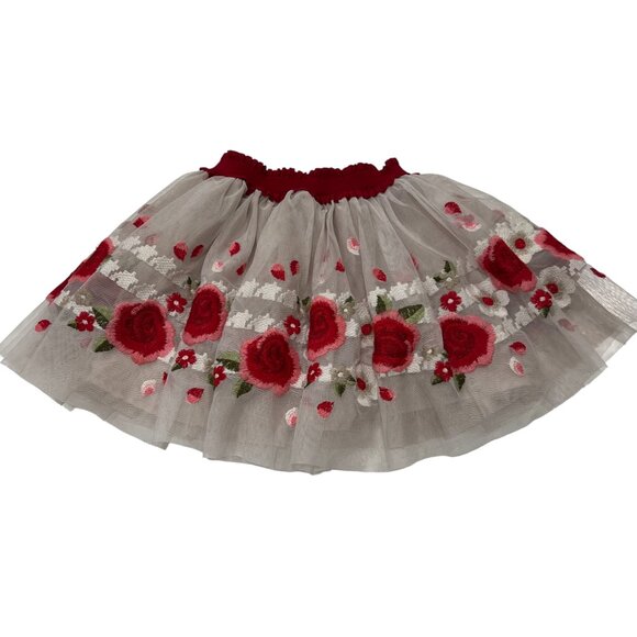 Mayoral Girl's Floral Embroidered Tulle Skirt, 3T - Picture 1 of 7